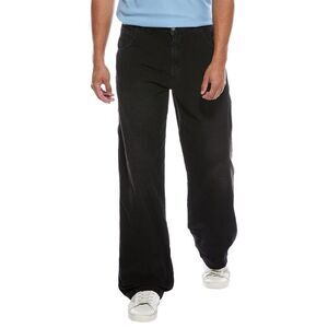 Palm Angels Mens  Monogram Corduroy Pant, Black